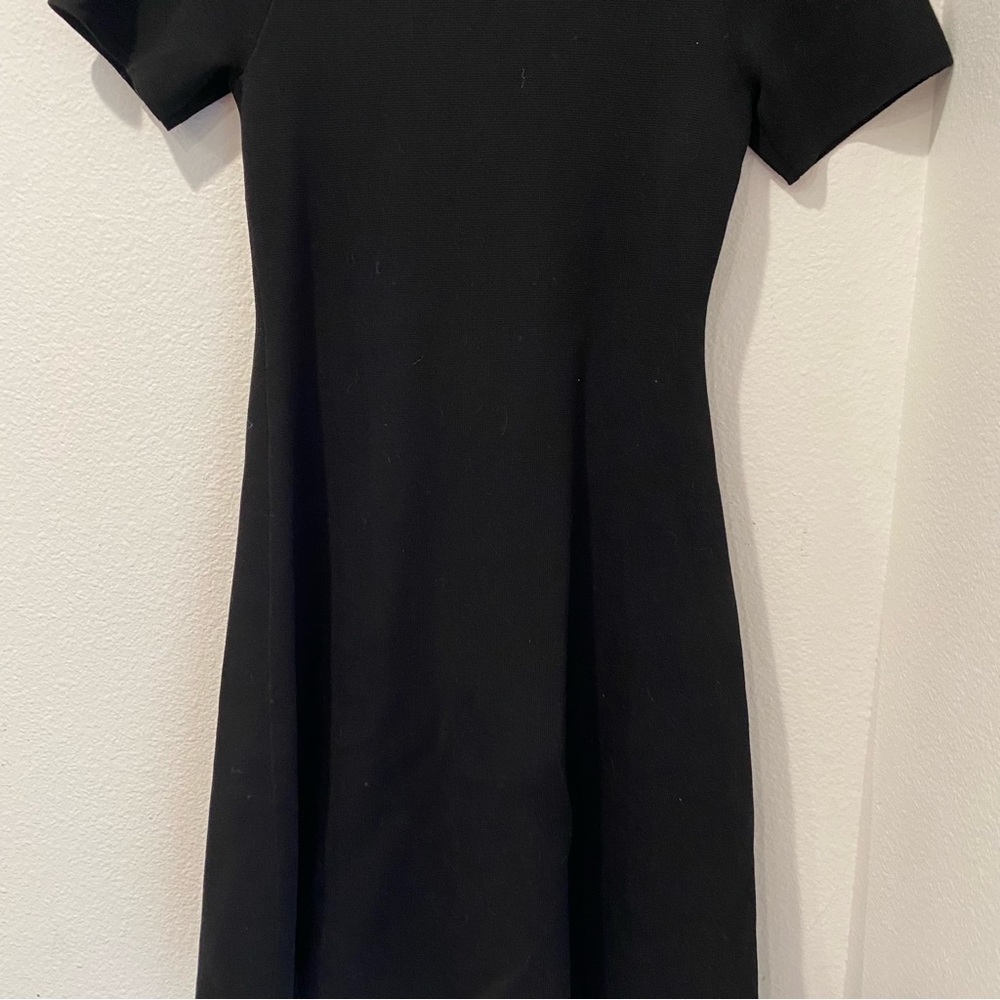 HAVVA Black Thick Knit Beaded Formal Fit and Flare Dress sz L - Picture 2 of 6